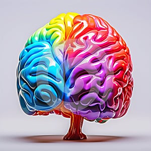 Colorful human brain