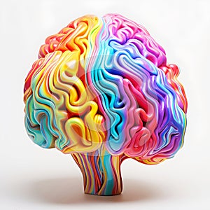 Colorful human brain