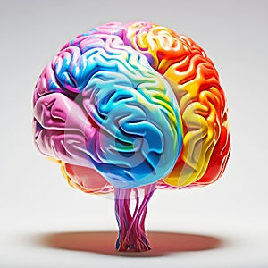 Colorful human brain