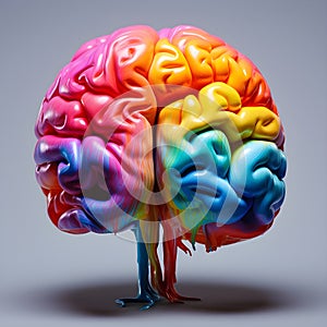 Colorful human brain