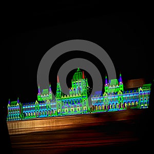 Colorful Hungarian parliament in Budapest