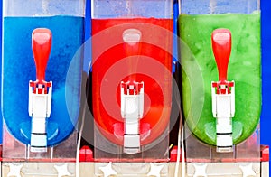 Colorful ice cream slushy smoothie machine