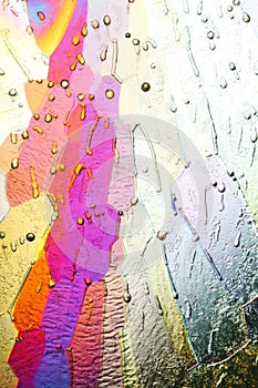 Colorful ice crystals