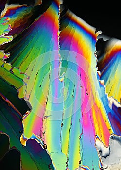 Colorful ice crystals