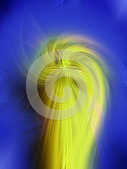 An colorful illustration of an abstract swirl ucranian color photo