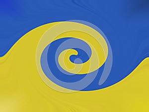 An colorful illustration of an abstract swirl ucranian color