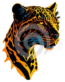 colorful illustration of a cheetah