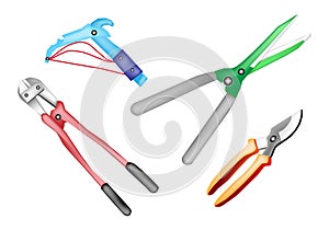 A Colorful Illustration Set of Gardening Equipment