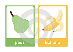 Colorful Illustrative Fruits Flashcard - 1 photo