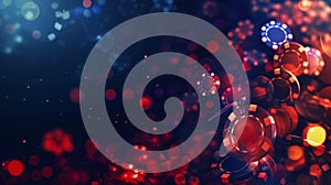 Colorful Image with Casino Chips