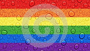 Rainbow drops on a vibrant background