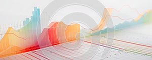 Colorful Image of Graphical Data on Chart