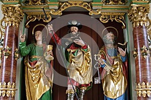 Colorful image of James the Greater in Swiss Camino