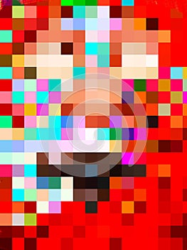 A colorful inconceivable geometric pattern of squares and rectangles photo