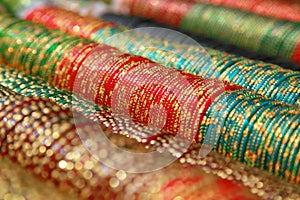 Colorful Indian bangles photo