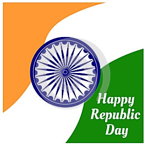 Colorful Indian Republic Day 26 January Design