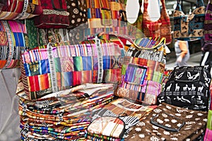 Colorful indigenous market of Otavalo