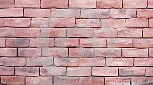 Brick wall background, light pink colorful grunge texture or pattern for design. Generative ai