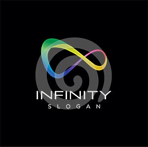 Colorful Infinity Logo Design Symbol. Limitless Logo Design Vector Stock