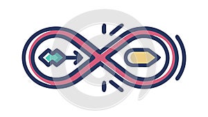 Colorful Infinity Loop Symbol, vector design Generative AI