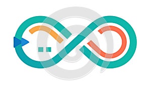 Colorful Infinity Loop Symbol Vector Design, vector design Generative AI