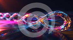 colorful Infinity Sign on dark background