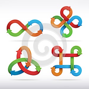 Colorful infinity Symbol icons.