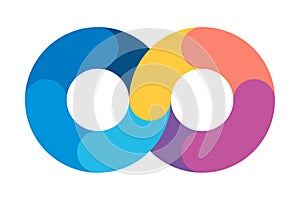 Colorful infinity symbol vector icon