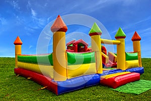 Colorful inflatable castle for a kids