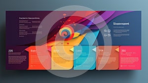 colorful infographic text box