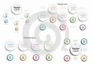 Colorful infographics collection, can be used for workflow layout, diagram, number options, web design