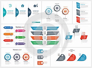 Colorful infographics collection, can be used for workflow layout, diagram, number options, web design