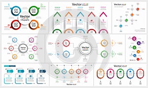 Colorful infographics collection, can be used for workflow layout, diagram, number options, web design