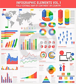 Colorato infografica impostato 1 