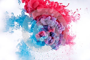 Colorful ink in water