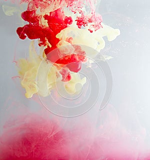 Colorful ink in water. Abstract background. smoke color