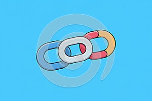 Colorful Interconnected Links Chain, Network, Connection, Unity, Bond