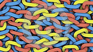 Colorful Interlocking Chains Abstract Background Texture