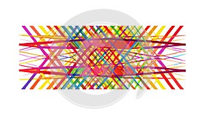 Colorful Intersecting Lines Grid Abstract Pattern, vector design Generative AI