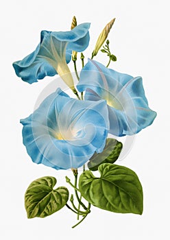 Colorful Ipomea Flower illustration