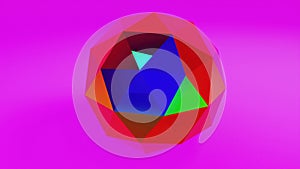 Colorful Iridescent icosphere