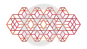 Colorful Isometric Cube Geometric Seamless Pattern Vector, vector design Generative AI