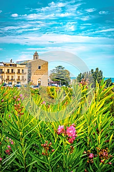 Colorful Italia church in Vasto - Abruzzo - Italy summer vertical