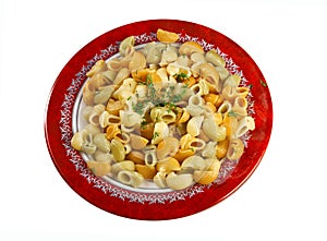 Colorful Italian conchiglie pasta