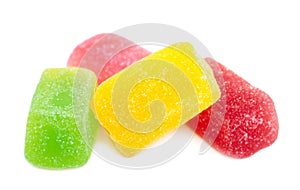 Colorful jellies in sugar
