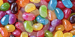 colorful jelly beans, sweet candies