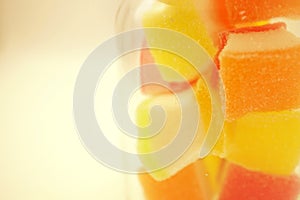 Colorful jelly in soft and blur style