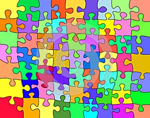 Colorful jigsaw