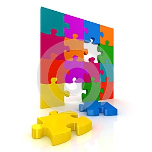 Colorful jigsaw puzzle