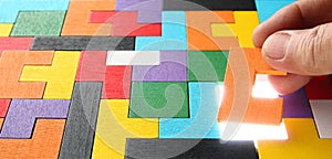 Colorful jigsaw puzzle background